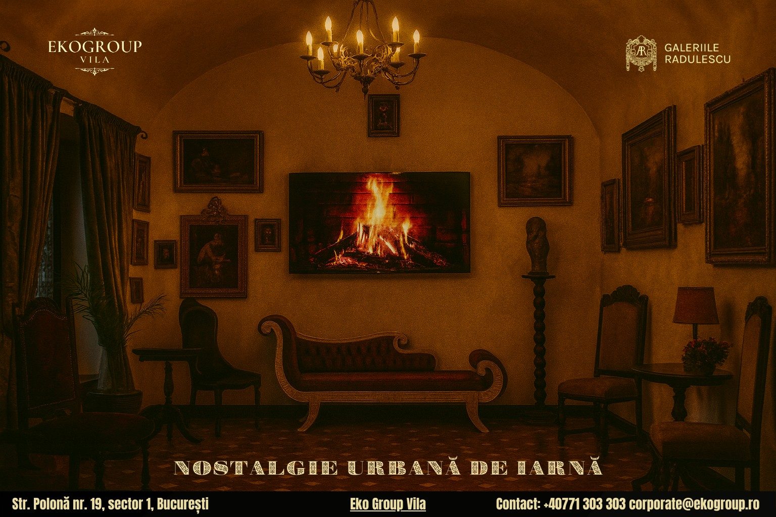 Obiceiuri de iarnă retrăite în farmecul Bucureștiului regal, la expoziția Crăciunul anilor ’30 de la Eko Group Vila